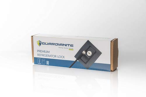 2-Pack Guardianite Premium Refrigerator Lock with Built-in Keyed Lock (2-Pack Black)