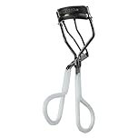 Tweezerman Onyx Great Grip Eyelash Curler for Long Lasting Lifted Lashes, Thick, Rounded Hypoallergenic Silicone Pads, 3 Replacement Pads Included (Pack of 1)