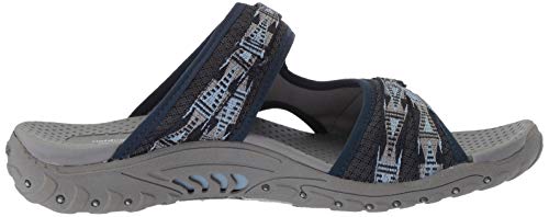 Skechers Women's Reggae-Fizzle-Adjustable Webbing Slide Sandal, Navy, 7 M Us #TOP5