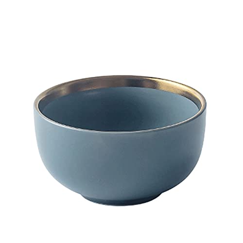 Bowl Disk Vaisselle avec bleu foncé Série Phnom Penh, Plaque de créativité Vaisselle/Bol, Style de ménage simple Lumière Luxe Vaisselle japonaise (Taille : Rice bowl) Cover
