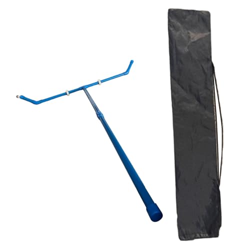 kowaku Badminton Shuttlecock Collector Ball Picker Removable Sport Equipment, Tennis Sweeping Machine Gatherer for Park Court Venues, Blue