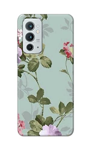 Image of Printed Hard Back Cover Case for OnePlus 9RT 5G Back Cover (Floral Painting) -1302