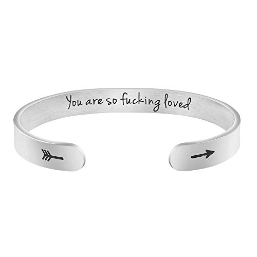 Funny Birthday Gifts Inspirational Bracelets for Women Best Friend Daughter Wife Girlfriend Mom Sister Encouragement Jewelry