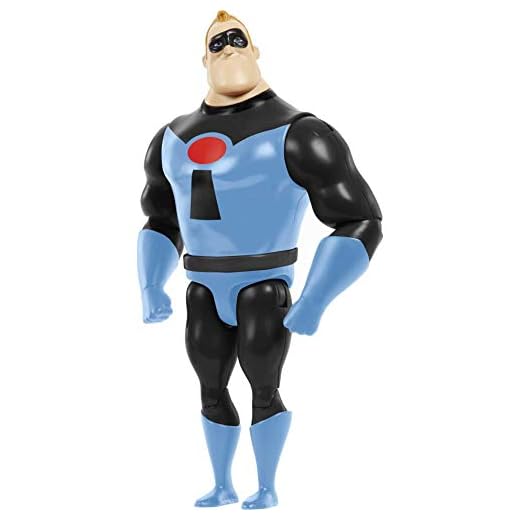 Disney and Pixar the Incredibles Mr. Incredible Action Figure, Posable Character in Signature Look, Collectible Toy, 8 Inch