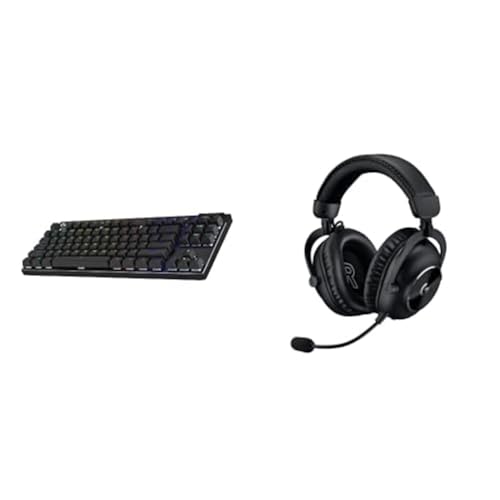 Image of Logitech G Pro X TKL Lightspeed Wireless Gaming Keyboard, Clicky + G Pro X 2 Lightspeed Wireless Gaming Headset Bundle - Black