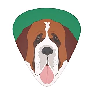 Saint Bernard Lot de 12 médiators en forme de chien pour guitare basse électrique et acoustique - Les Beatles, Paul McCartney, John Lennon, RIngo Starr, George Harrison
