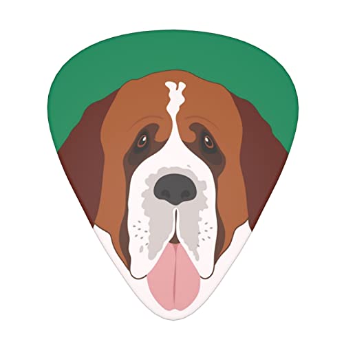 Saint Bernard Lot de 12 médiators en forme de chien pour guitare basse électrique et acoustique - Les Beatles, Paul McCartney, John Lennon, RIngo Starr, George Harrison Saint Bernard Lot de 12 médiators en forme de chien pour guitare basse électrique et acoustique