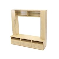 Amazon｜テレビ台 壁面収納 ハイタイプ 幅約160cm 耐荷重約50kg 黒 