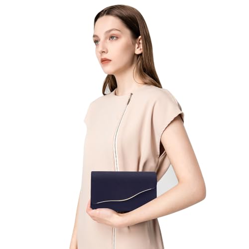 Image of Clutch Purses for Women Evening Bag Faux Suede Formal Party Wedding Cocktail Prom