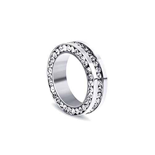 Fashion Iced Out Ring Stainless Steel Band Ring