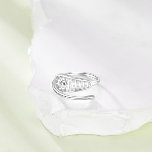 YAFEINI Golf Lacrosse Rings 925 Sterling Silver Golf Lacrosse Moonstone Sport Lovers Jewelry for Women Gifts3