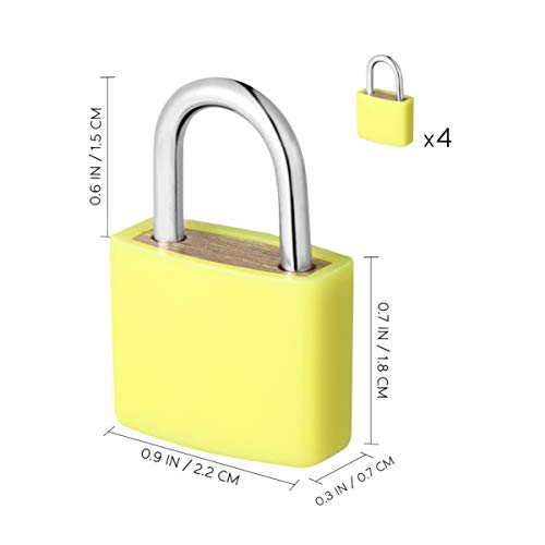 CLISPEED 4 Pcs Pequeno Cadeado Com 2 Chaves para Bloqueio de Bagagem Mochila Ginásio Bloqueio de Mal