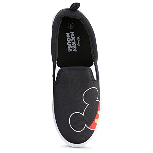 Disney Ladies Mickey and Minnie Shoes - Ladies Classic Mickey and Minnie Mouse Slip On Sneakers Mickey and Minnie Mouse Canvas Slip On Sneakers4