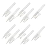NUOBESTY Pennarelli Vuoti Ricaricabili Set da 10 Punta Morbida, Corpo Tubolare Trasparente Ergonomico, per Vernice Acrilica su Legno, Vetro, Metallo e Progetti Creativi Fai da Te