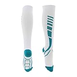A ABSOPRO Calcetines De Ciclismo Absorbentes De Sudor Anti-Fricción Calcetines De Bicicleta Al Aire Libre Verde Blanco Talla S-M Neutro Y Universal 1 Par Combinación De Colores