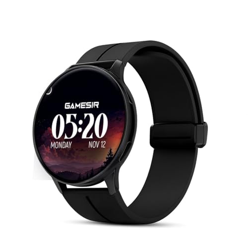 Image of GameSir Active 2 Smartwatch for Men & Women, 1.39 inch HD Round Display, Bluetooth Calling, Heart Rate & SPO₂, 100+ Sports Modes, IP67, Long Battery Life for Android & iOS (Magnetic Black)