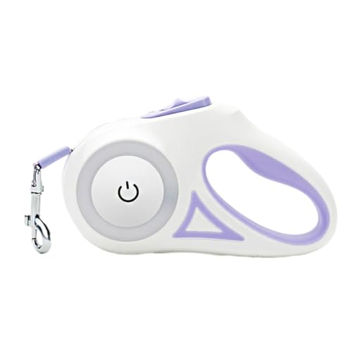 HOUDERCO Outdoor Retractable Dog Leash with LED Light Portable Telescopic Pet Belt Strong and Durable Rope for Easy Control for Walking to Dogs