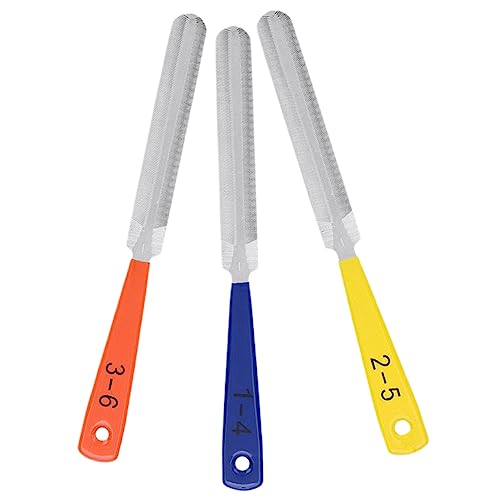 UPKOCH 3個 ベースギターナットファイル 道具 引き手 ギターリペアキット ギター製作者ツール フレット ギターチューナー ギターラック グラインダー ミュージカル 釘抜き 楽器 金属