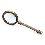 Decorative Magnifying Glass 5X Magnification Brass Handle with Antique Finish 2.75 Inch Lens Lightweight...