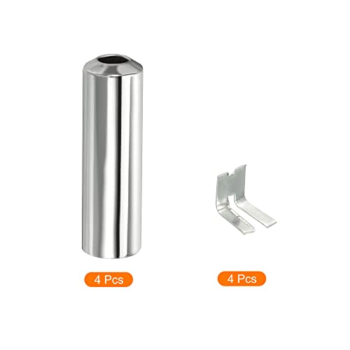 Image of MECCANIXITY Pull Cord Tassels Window Blind Extender Chain Drop Knobs Pull Ends Silver Tone, for Curtain Blinds Shades Light Ceiling Fan Pull Switch, Pack of 4