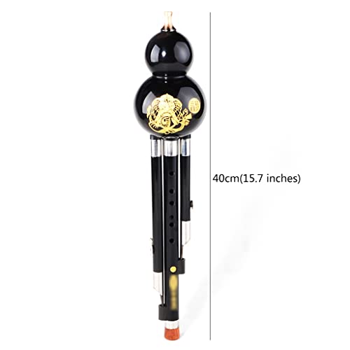 Mobkid Hulusi Musical Instruments Ebony Hulusi C Key Musical Instruments Professional Playing Musical Instruments For Beginners (Color : Yellow, Size : 40Cm) #TOP6