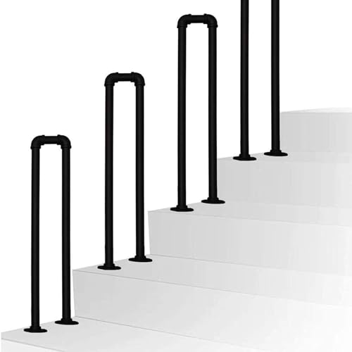 Rampe d'escalier en fer forgé galvanisé à fixation ultra stable