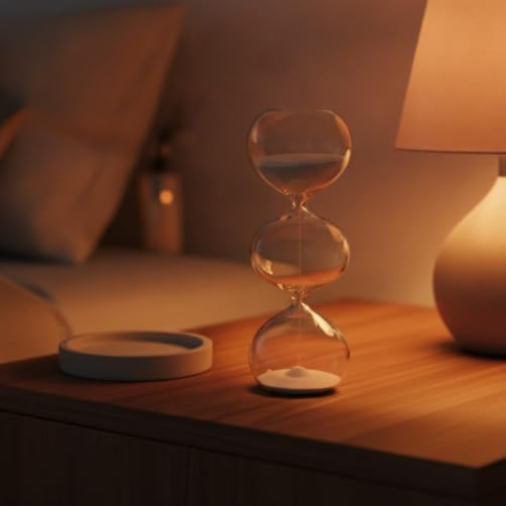 Sculptural Three-Ball Hourglass for Daily Use