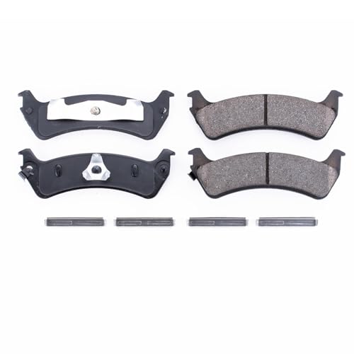 Image of PowerStop Rear Brake Pads for Ford Explorer Sport 2001-03 | Ford Explorer Sport Trac 2003-05 - Z17 Ceramic Brake Pads with Installation Hardware, 17-667A