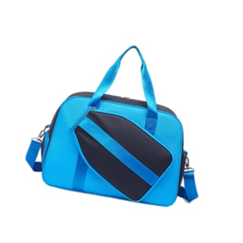 Menolana Pickleball Bag Sport Tote Removable Adjustable Shoulder Strap,Multipurpose Shoulder Bag with Shoe Compartment for Badminton, Blue