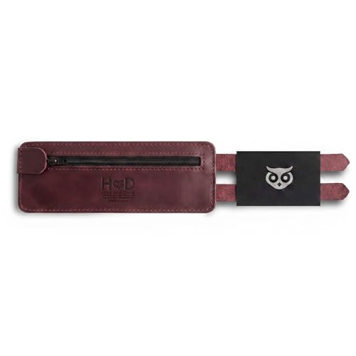 Image of Hide & Drink, Stylish Wrist Wallet Cuff, Wristband with Secret Pouch, Cash Holder, Money Organizer, Full Grain Leather, Handmade, Sangria