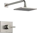 Delta Faucet Vero 14 Series Single-Function Shower Faucet Set, Rain Shower Head, Brushed Nickel Shower Faucet, Shower Handle, Delta Shower Trim Kit, Stainless T14253-SS (Valve Not Included)