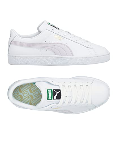 Image of PUMA Basket Classic XXI Casual Shoes, Puma White Lavender Fog, 8 Men