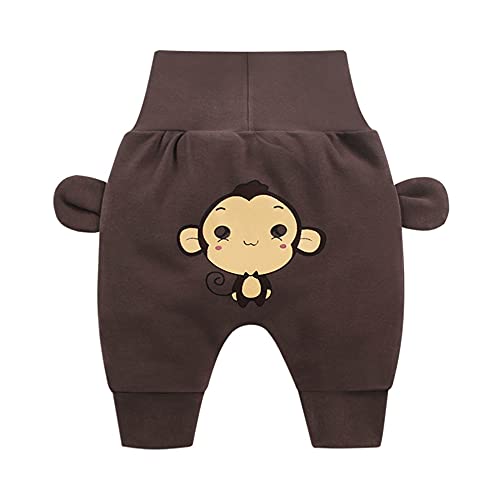 MMBABY Unisex Baby Pumphose Baby Hose Jogginghose, Haremshose Baby Pants (80, Braun) Cover
