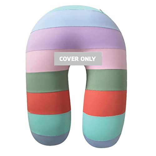 Yogibo Support Pillow Replacement Cover, Washable, Removable, Rainbow Pastel