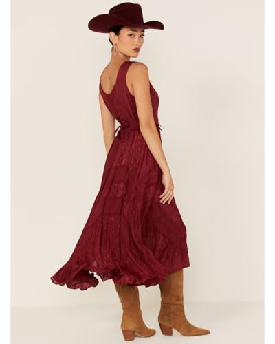 Image of Scully Ash Grey Full Length Lace-Up Front Womens Sleeveless Dress HC118