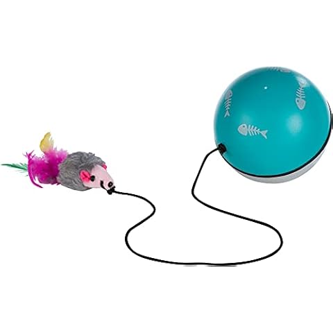Trixie 4564 Pelota con Motor y Ratón Cuerda Pluma Cover
