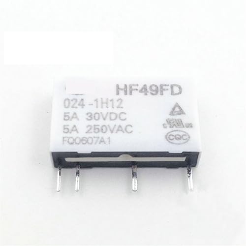 Relais de puissance HF49FD 5 pièces 12V 24V micromodule 4 pins
