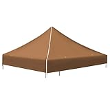 Ez pop Up Instant Canopy 10'X10' Replacement Top Gazebo EZ Canopy Cover Patio Pavilion Sunshade plyester-Brown