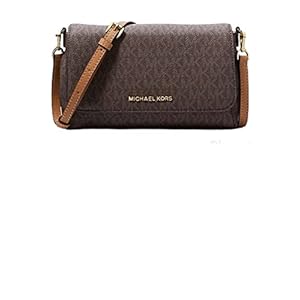 MICHAEL KORS Medium Logo Convertible Crossbody Bag (Brown Signature)