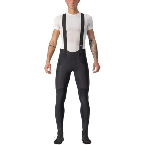 CASTELLI SORPASSO Ros BIBTIGHT Leggings, Black Red, XL Hombre, Negro y Rojo., XL