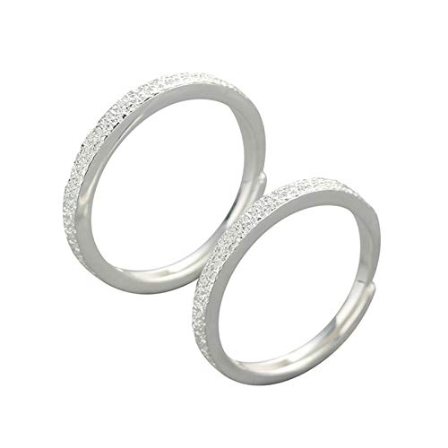 Bague argent 925 couple KnSam au fini mat élégant pour de magnifiques fiançailles