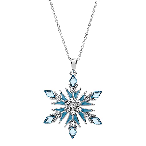 Collier pour filles Frozen en argent véritable avec pendentif Olaf scintillant