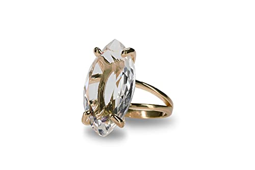 Bague marquise quartz et or rose pour vos soirées chics