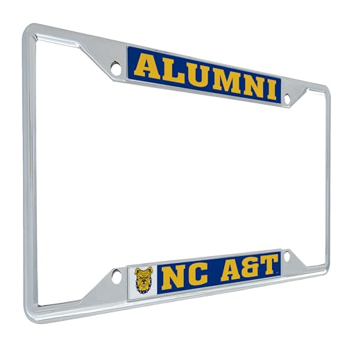 Desert Cactus North Carolina A&T State University HBCU Aggies Car Accessories Metal License Plate Frame and Tag Holder for Front or Rear of Car (Alumni)
