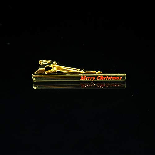 JEMYGINS Green Elk Christmas Ties for Men Novelty Holiday Printed Necktie and Tie Clip Sets(1)