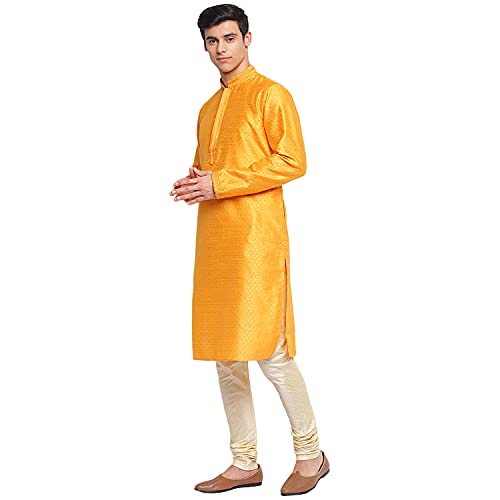 Image of Sanwara Men's Silk Relaxed Kurta