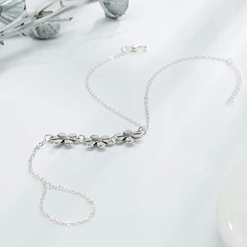 Olbye Flower Toe Ring Anklet Silver Barefoot Sandals Anklet Bracelet Bridal Summer Jewelry For Women And Teen Girls #TOP3