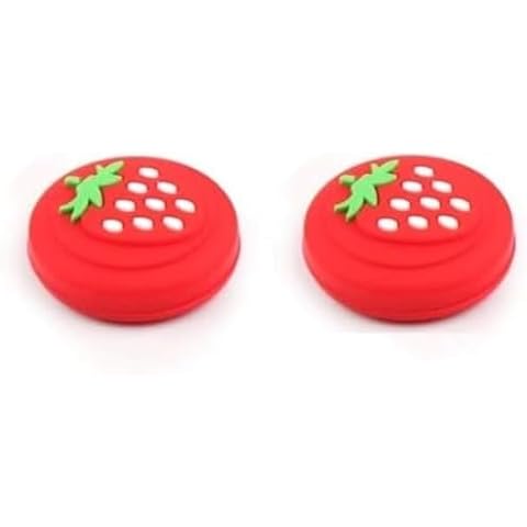 2PCS Red Thumb Stick Grip Cap Joystick Cover for Nintendo Switch Controller Thumbstick Case Red Strawberry,Video Games,Enjoy a Better Gaming Experience Nintendo Switch Consoles, Games and Accessories Cover