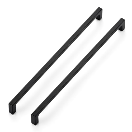 Image of Ravinte Matte Black Square & Solid Cabinet Handles,11-5 /16 Inch,20 Pack