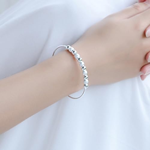Image of Peora Silver Plated Adjustable Beads Pattern Bracelet Fancy Stylish Fashion Jewellery for Women